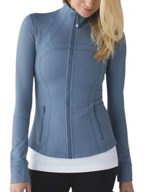 Lululemon Define Jacket Blue Denim Luon Size 6 Yoga Gym